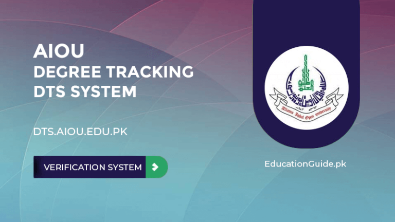 AIOU Degree Tracking 2022 Online DTS Delivery System
