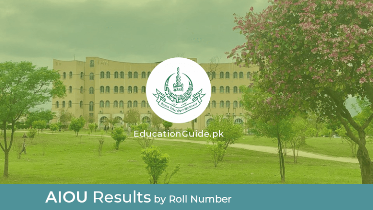 AIOU Result 2022 By Roll Number Matric, FA, BA, MA