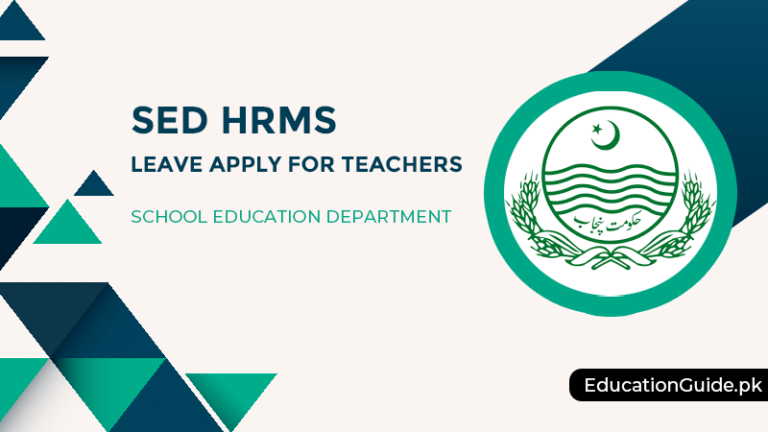 SED HRMS Login | Leave Apply Punjab Teachers