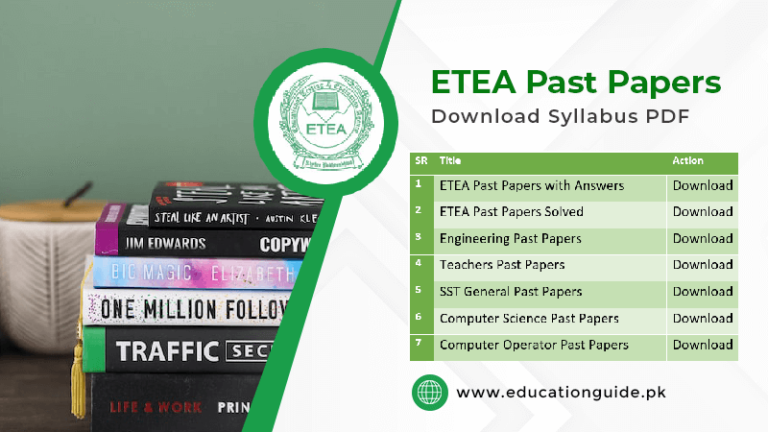 ETEA Past Papers Download 2024 Syllabus PDF