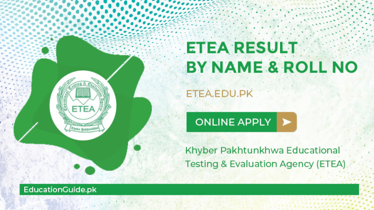 ETEA Test Result 2024 by Name & Roll Number [Updated]